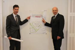 OB Schuchardt, Landrat Nu&szlig;, Schwimmbadplanung