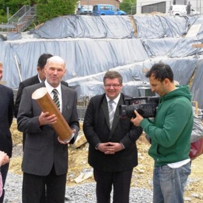 Bild vergr&ouml;&szlig;ern: Grundsteinlegung Schwimm- und Sportzentrum Ochsenfurt