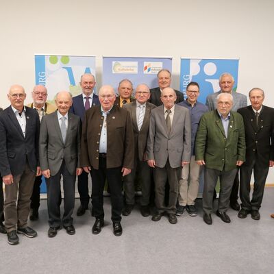 Ehrung Feldgeschworene 2024 Helmstadt 25 Jahre