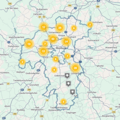 Interaktive Landkreiskarte