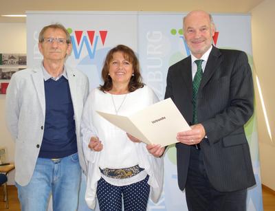 40. Dienstjubil&auml;um Eberhard Blenk und Sylvia Seufert              