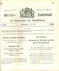 Bild vergrößern: Kreisamtsblatt von 1862