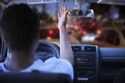 Gestresster Autofahrer