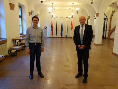 Dr. Christian Pfeiffer und LR Eberhard Nu&szlig;                               