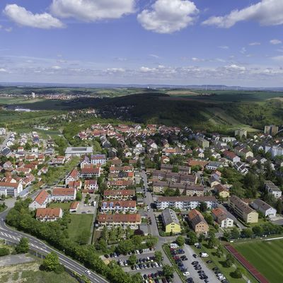 Die Gemeinde Gerbrunn ist umgeben von Wäldern.