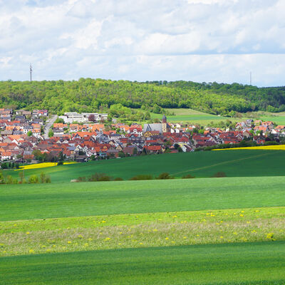 Blick auf Helmstadt