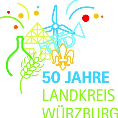 Logo 50 Jahre Lkr. Wü